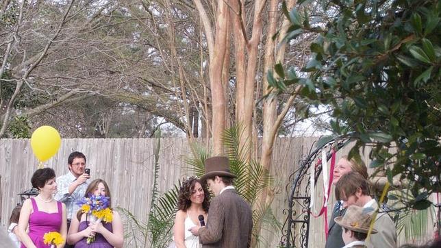 Lectura de los votos en una boda británica