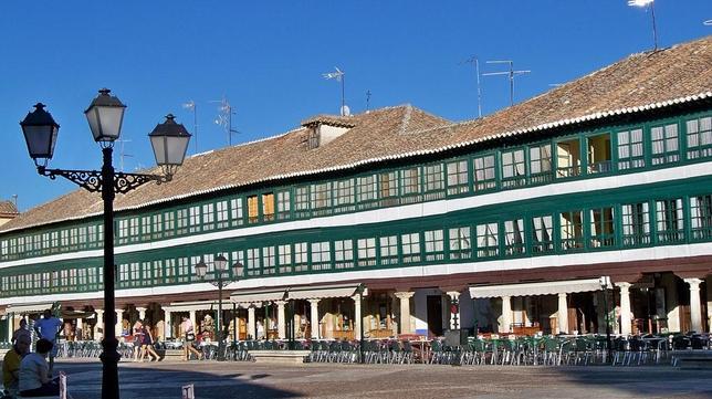 Un detalle de la plaza de Almagro