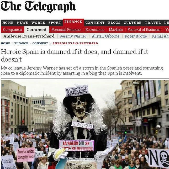 El «Telegraph» destaca ahora los esfuerzos «heroicos» de España para ajustarse