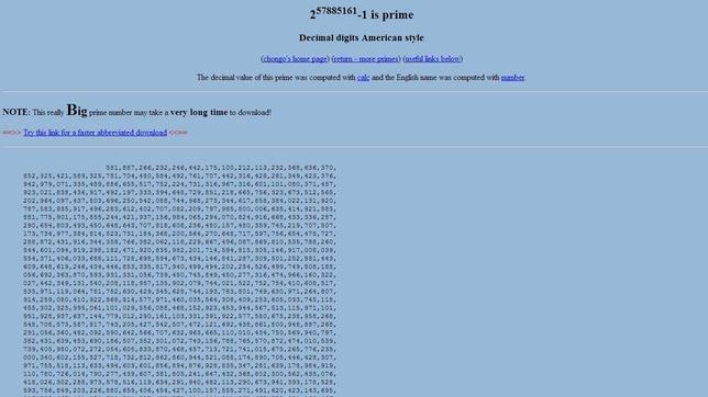 El número tiene 17 millones de dígitos