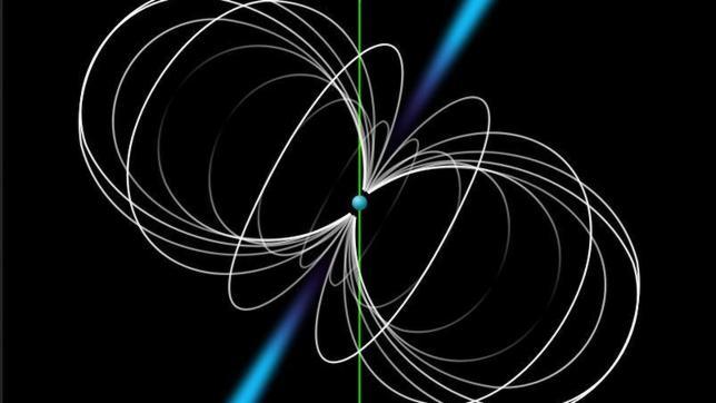 Recreación de un púlsar