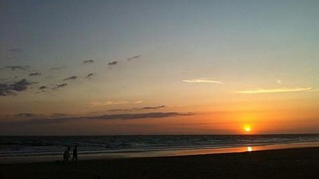 Atardecer desde la playa de El Palmar
