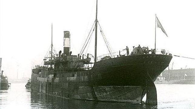 Imagen del buque Banderas, hundido en 1940