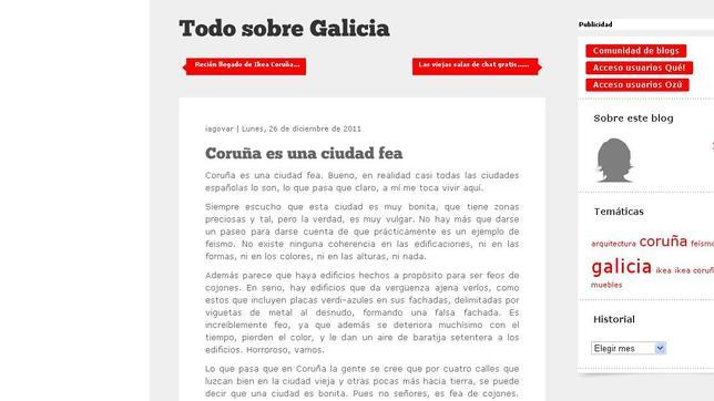 «La Coruña es fea» y «Vigo es Vivaldi»