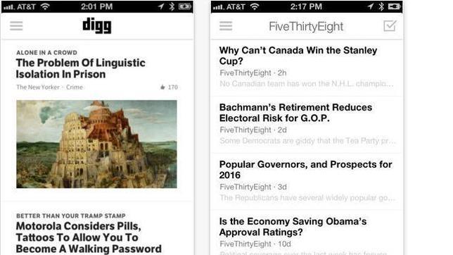 Digg lanza su lector de RSS para cubrir el hueco dejado por Google Reader
