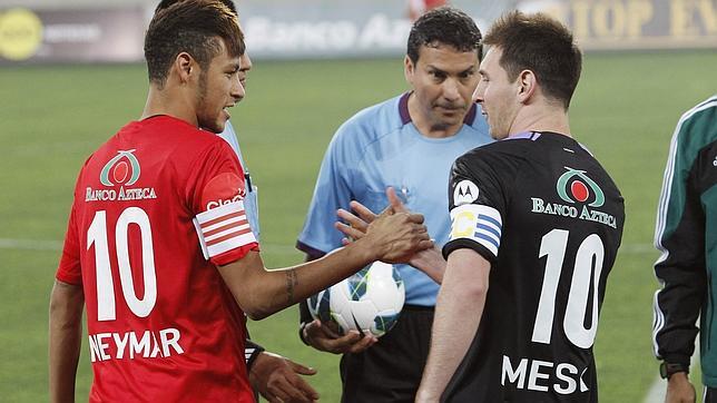 Neymar y Messi, juntos en un amistoso