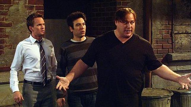 Barney y Ted, con un «no colega», en un capítulo de la cuarta temporada