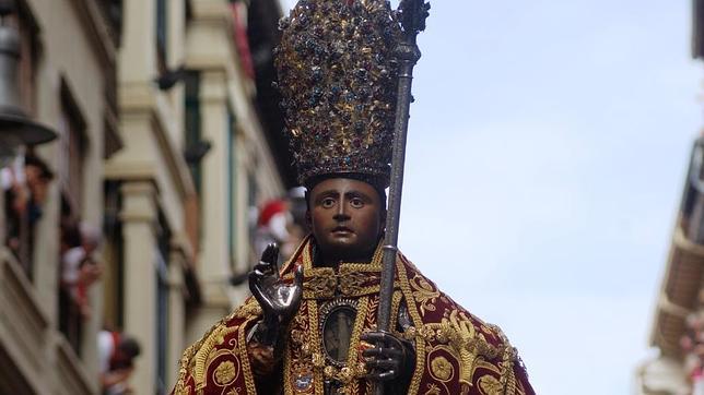 San Fermín, durante la procesión el 7 de julio