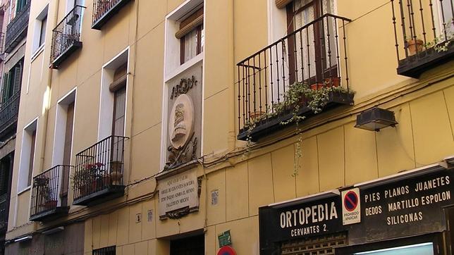 Vista de la casa donde residió el autor de «El ingenioso hidalgo Don Quijote de la Mancha»