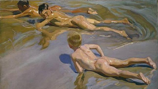 Detalle de la obra «Chicos en la playa», de Joaquín Sorolla