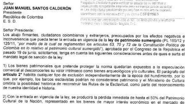 La comunidad científica pide al presidente de Colombia que pare la ley de Patrimonio