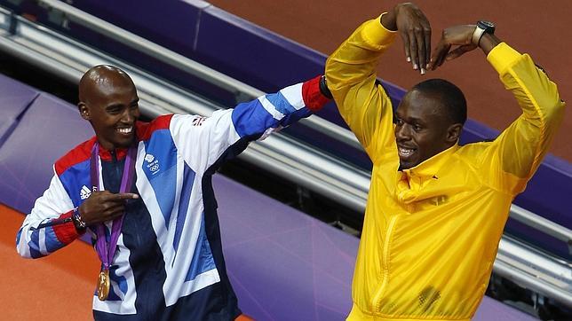 Usain Bolt acepta el reto de Mo Farah