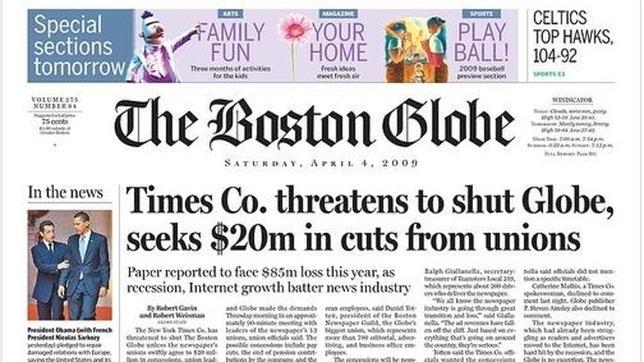 El «New York Times» vende «The Boston Globe» al propietario del Red Sox