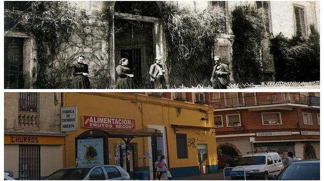 Vista de cómo era la casa de Francisco de Goya y de cómo es ahora