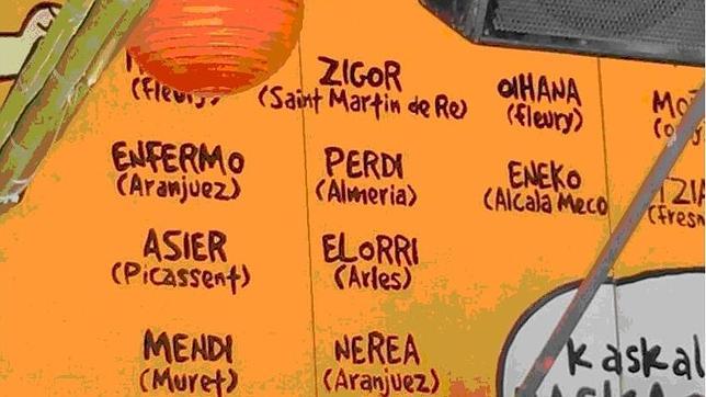 Las víctimas denuncian a dos comparsas de Bilbao por exhibir fotos de etarras