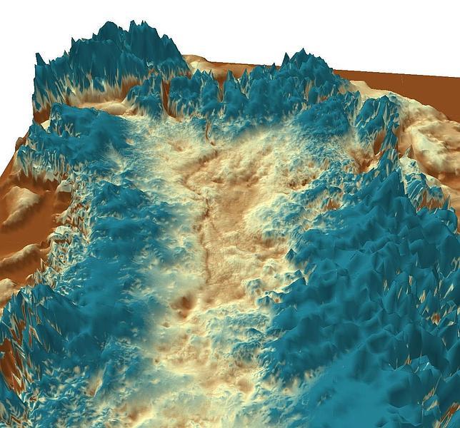 Descubren un megacañón bajo el hielo de Groenlandia