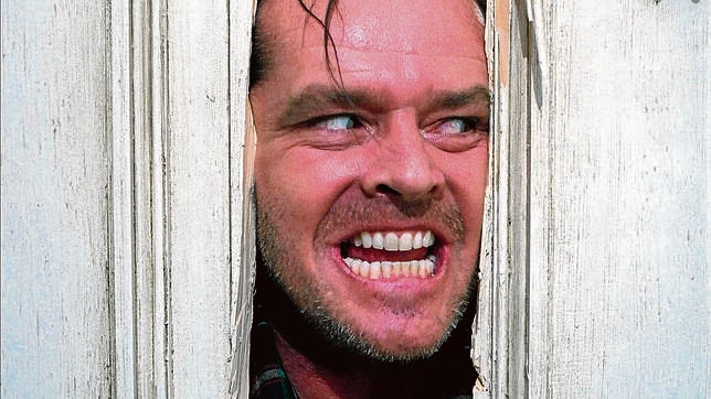 Jack Nicholson en una de las escenas más famosas de «El Resplandor», de Stanley Kubrick