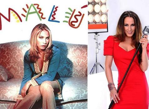 Malú en 1998 y en 2013