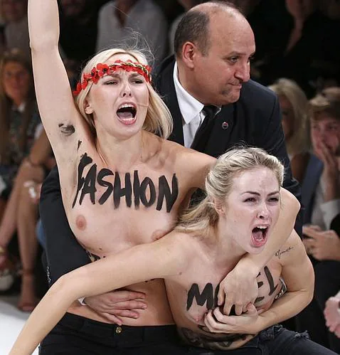 Altercado de las Femen en el desfile de Nina Ricci
