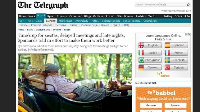 Una española logra que «The Telegraph» cambie una foto ofensiva de la siesta