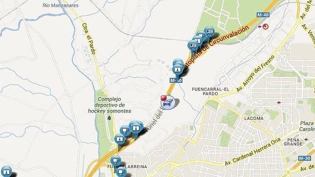 Un accidente en los túneles del Pardo provoca 20 km de atasco en Madrid