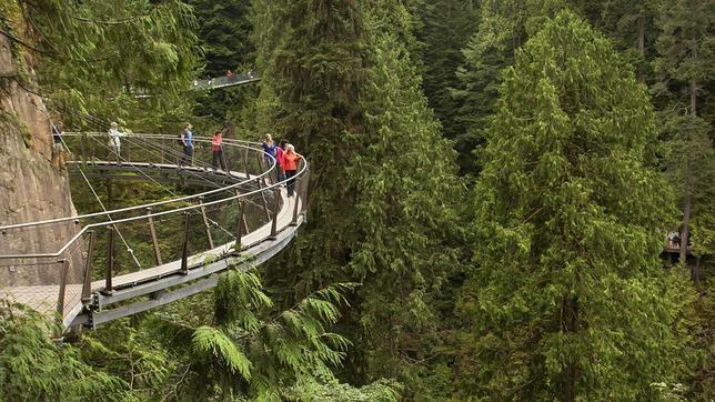 Puente Capilano, no lejos de Vancouver, Canadá