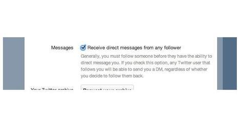 Twitter permite recibir mensajes directos de cualquier seguidor