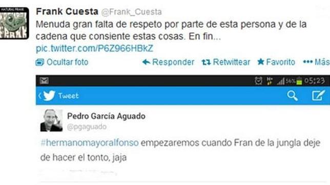 Frank de la Jungla y el «Hermano Mayor» se pelean en Twitter