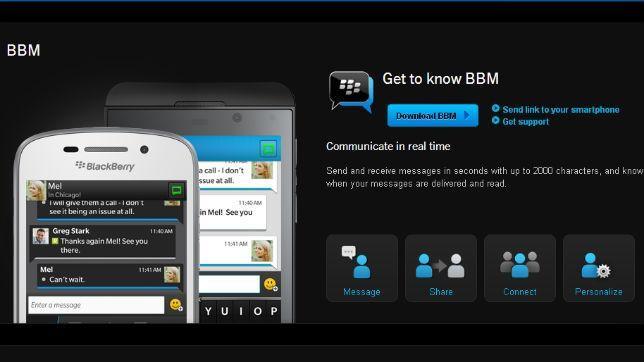 Blackberry Messenger, el servicio de mensajería instantánea que planta cara a WhatsApp