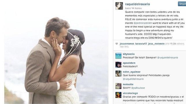 Raquel del Rosario desvela en Twitter que se ha casado en California