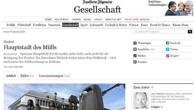 Críticas en la prensa alemana a la gestión municipal de la huelga de limpieza