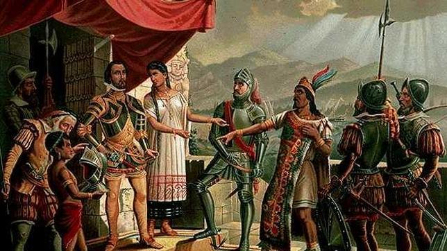 Españoles e incas en Perú