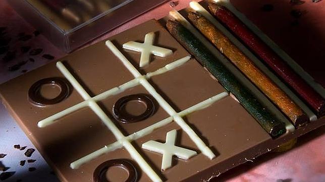 Las tres en raya de chocolate