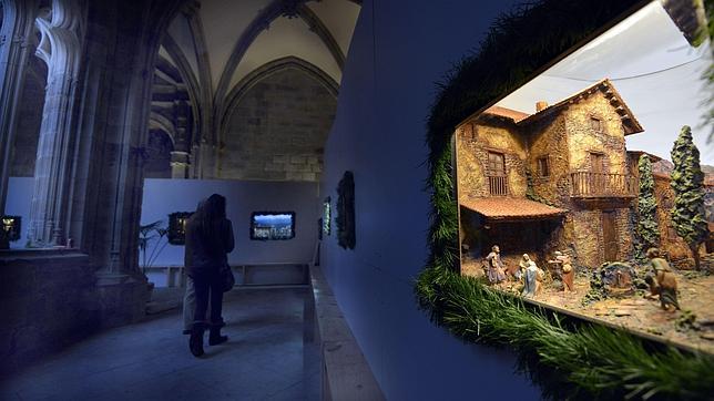 Belén instalado en la catedral, en Bilbao