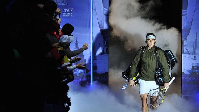 Rafa Nadal, antes de la final de la Copa de Maestros de 2013