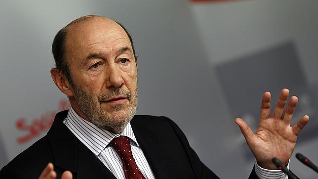 Alfredo Pérez Rubalcaba, secretario general del PSOE