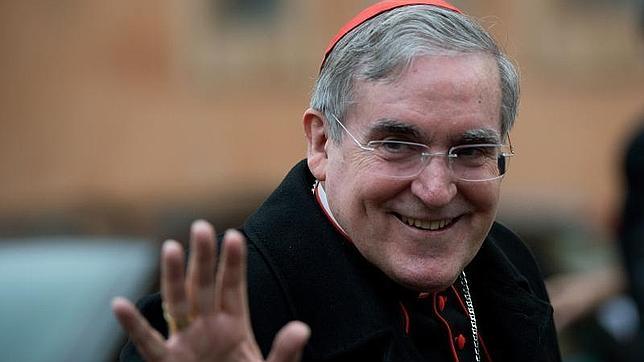 El cardenal Lluis Martínez Sistach, a su llegada al cónclave el 11 de marzo de 2013
