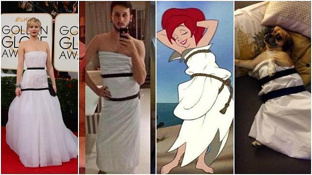 Jennifer Lawrence y su vestido de Dior incendian Twitter en los Globos de Oro