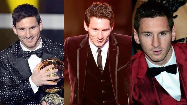 Messi repite look extravagante en la gala del Balón de Oro