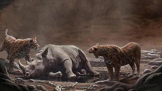 Recreación de una cueva en Batallones