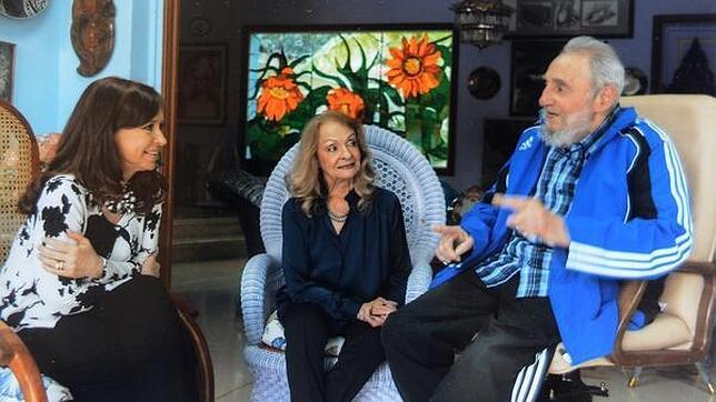 Cristina Fernández de Kirchner y Fidel Castro almuerzan juntos en La Habana