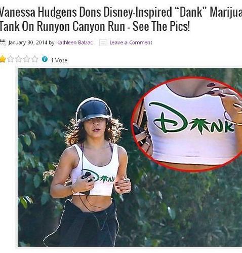 Vanessa Hudgens desata la polémica con una camiseta a favor de la marihuana