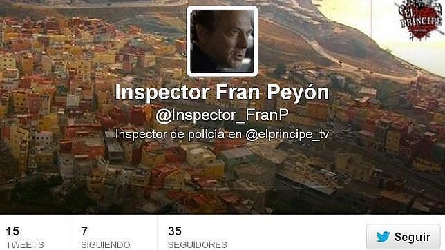 El perfil en Twitter del inspector Fran Peyón, interpretado por José Coronado