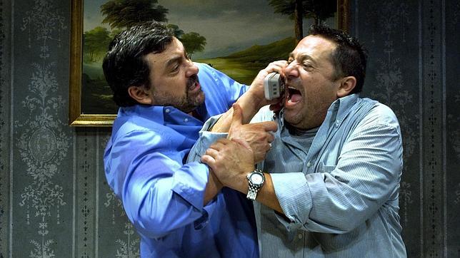 Paco Tous y Pepón Nieto, durante la obra