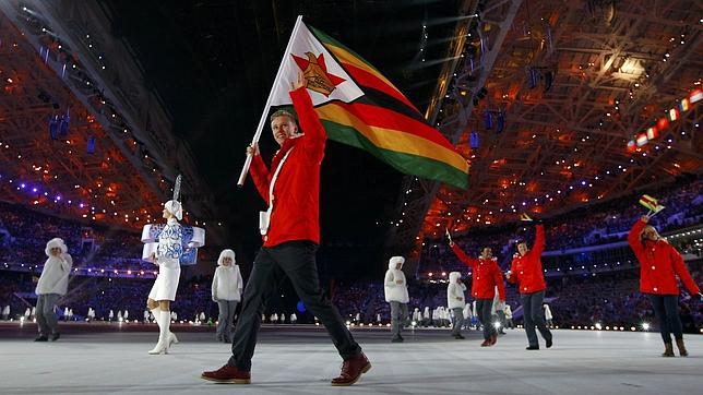 Luke Steyn, abanderado de Zimbabue en Sochi