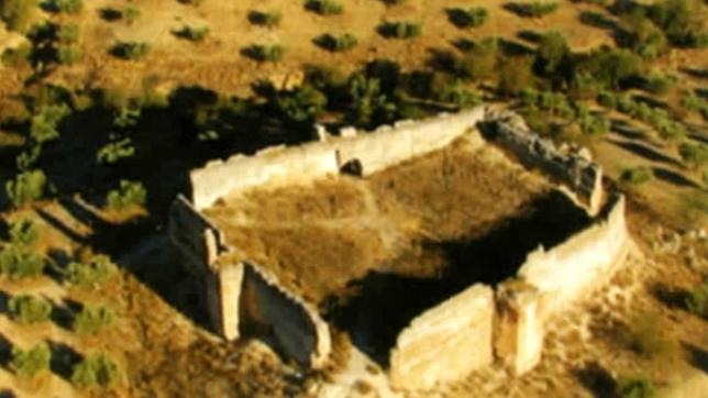 Foto aérea del castillo de Villalba en Cebolla