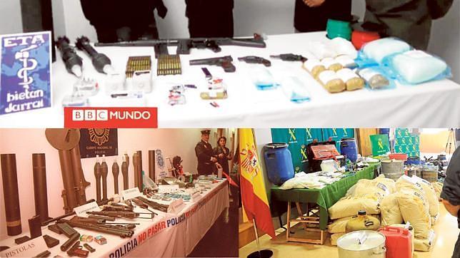 La muestra de armas de ETA, ridícula comparada con cualquier arsenal incautado