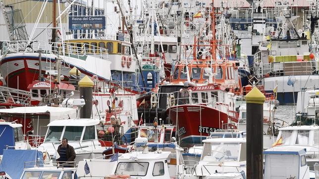 Casi toda la flota gallega, amarrada a puerto por el temporal