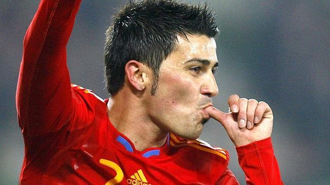 Villa, máximo goleador de la selección española