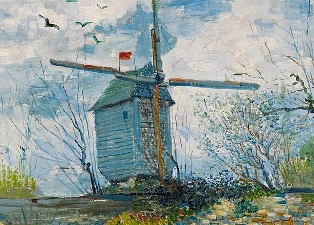 «Moulin de la Galette», de Van Gogh. Detalle
